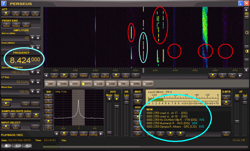 Klingenfuss Database For The Perseus Lf Hf Software Defined Receiver